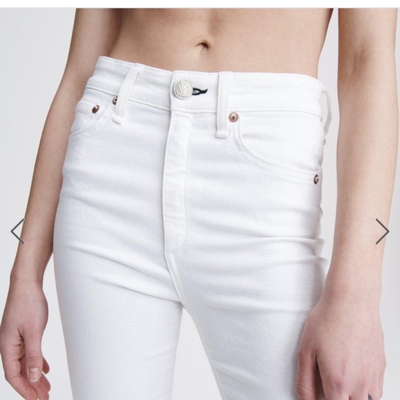 Rag and bone Nina high rise skinny jeans. White. Size 26. - Picture 3 of 8